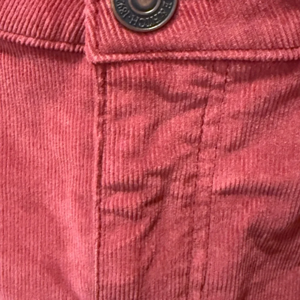 Abercrombie Fitch Red Wine Corduroy Mini Skirt Raw Hem 5 Pocket Size 2